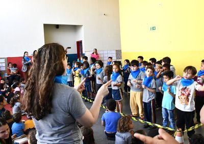 Encontro reuniu fam&iacute;lias, professoras e o secret&aacute;rio de Meio Ambiente para celebrar h&aacute;bitos ecol&oacute;gicos aprendidos por crian&ccedil;as de 0 a 5 anos