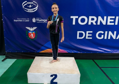 A ginasta representou a Associa&ccedil;&atilde;o Umuaramense de Desporto e Gin&aacute;stica R&iacute;tmica (AUDGR) na categoria Pr&eacute;-Infantil, para atletas de 11 anos