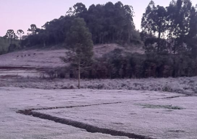 A temperatura mais baixa do estado nesta quarta foi na esta&ccedil;&atilde;o meteorol&oacute;gica do INMET, em General Carneiro: -2,4&deg;C