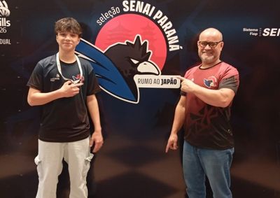 Gabriel Henrique Fontana foi vice-campe&atilde;o na ocupa&ccedil;&atilde;o Instala&ccedil;&otilde;es El&eacute;tricas, sob orienta&ccedil;&atilde;o do instrutor Ant&ocirc;nio Pires do Prado Neto.