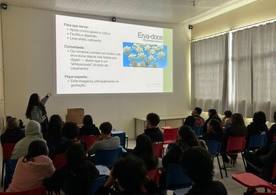 Palestra abordou o uso correto de plantas medicinais, poss&iacute;veis intera&ccedil;&otilde;es com medicamentos e a import&acirc;ncia da orienta&ccedil;&atilde;o profissional.