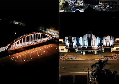 Instala&ccedil;&atilde;o destaca dois dos principais cart&otilde;es-postais da cidade e foi realizada sem custo adicional ao munic&iacute;pio, segundo a prefeitura.