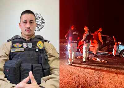 Pol&iacute;cia Militar afirma que homem agrediu a companheira, provocou capotamento de ve&iacute;culo e contou com ajuda de outro suspeito para fugir.