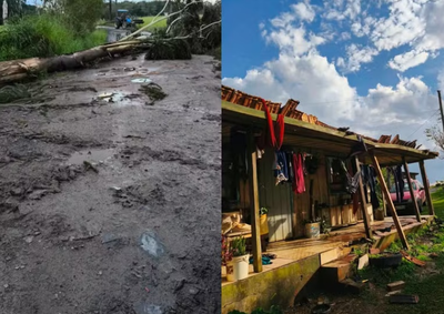 Tempestade danificou seis im&oacute;veis, derrubou &aacute;rvores e postes e atingiu estruturas de produ&ccedil;&atilde;o de fumo em Itai&oacute;polis.
