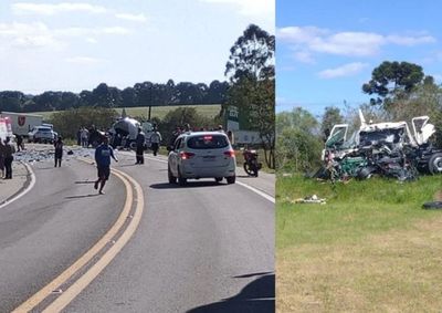 De acordo com as informa&ccedil;&otilde;es iniciais, a ocorr&ecirc;ncia envolveu a colis&atilde;o entre dois caminh&otilde;es