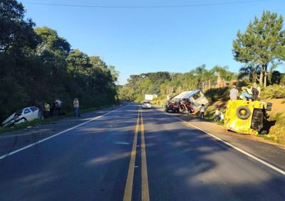 A ocorr&ecirc;ncia mobilizou equipes do Corpo de Bombeiros, do Servi&ccedil;o de Atendimento M&oacute;vel de Urg&ecirc;ncia (SAMU), do SIATE e da Pol&iacute;cia Rodovi&aacute;ria Federal (PRF)