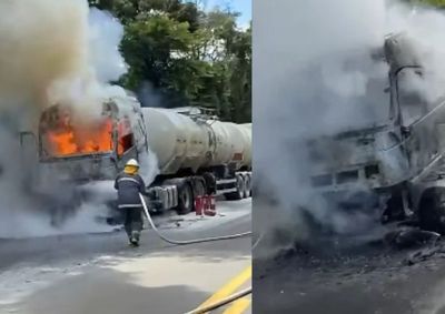 A Brigada de Inc&ecirc;ndio de Paulo Frontin atuou no combate &agrave;s chamas e nos trabalhos de rescaldo