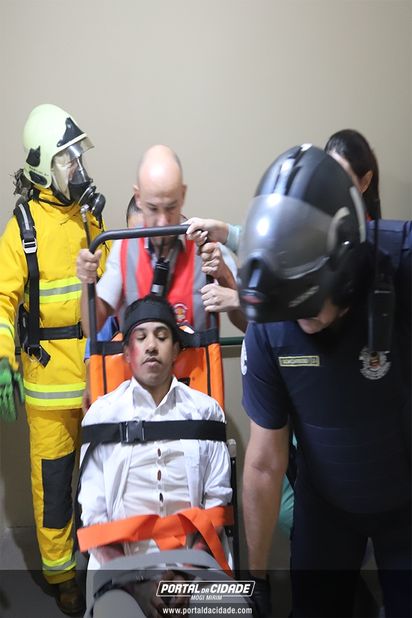 Simula&ccedil;&atilde;o de evacua&ccedil;&atilde;o em caso de inc&ecirc;ndio Hospital 22 de Outubro 