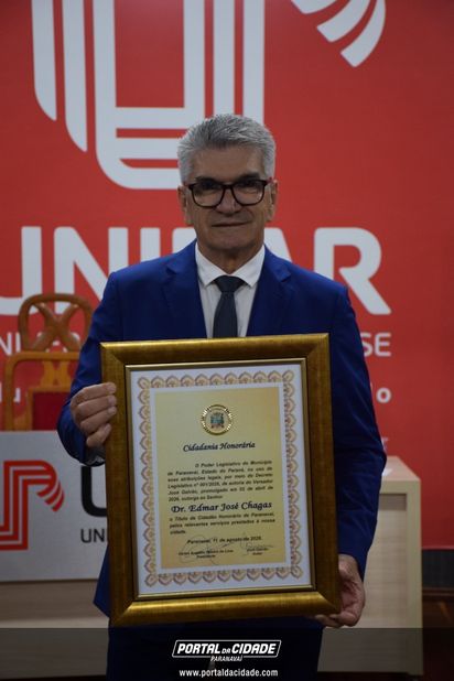 T&iacute;tulo de Cidad&atilde;o Honor&aacute;rio do Adv. Edmar Jos&eacute; Chagas