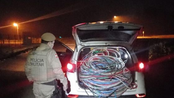 PM recupera cerca de 500 quilos de fios furtados em galpão - Portal da Cidade - Brusque / SC