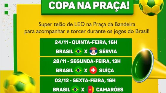 Praça da Bandeira terá supertelão para jogos da Copa do Mundo - Jornal de  Itatiba, jogos copa do mundo 