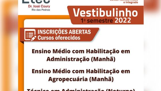 Vestibulinho da Etec