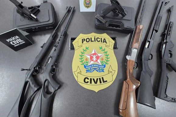 Pol&iacute;cia Civil apreende armas durante opera&ccedil;&atilde;o contra viol&ecirc;ncia dom&eacute;stica