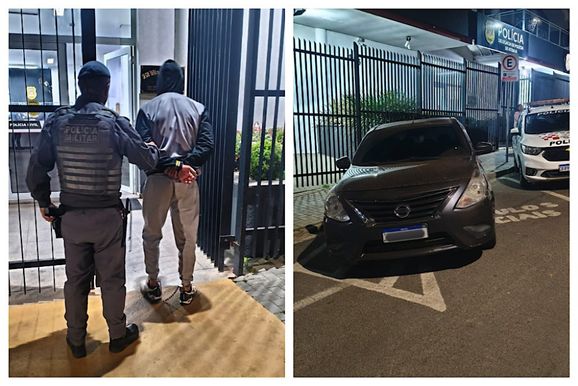 Homem &eacute; preso com carro furtado ap&oacute;s alerta de ve&iacute;culo dubl&ecirc; em Atibaia