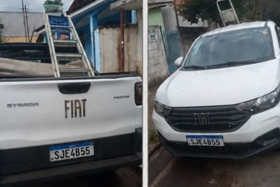 [V&Iacute;DEO] Fiat Strada &eacute; furtada durante a madrugada no bairro Graja&uacute;, em Brumadinho