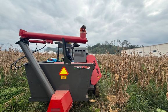Brusque realiza primeira colheita de milho com novas m&aacute;quinas adquiridas pelo munic&iacute;pio