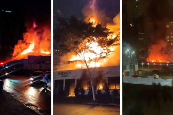 Inc&ecirc;ndio destr&oacute;i casa de festas durante casamento em Joinville