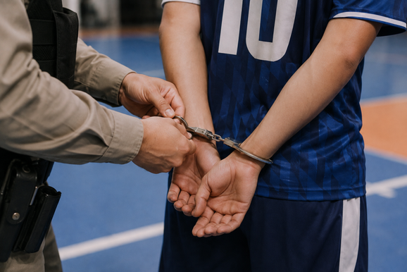 Jogador &eacute; preso no intervalo de partida de futsal em S&atilde;o Jo&atilde;o Batista
