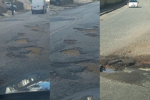 Buracos fazem motoristas desviarem pela contram&atilde;o em rua de Brusque, relata morador