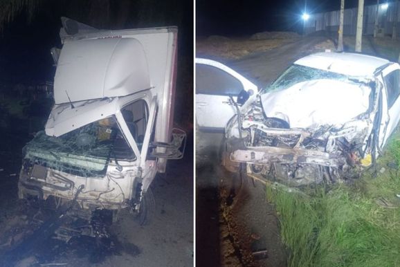 Homem de 33 anos morre em colis&atilde;o frontal entre carro e caminh&atilde;o na BR-470