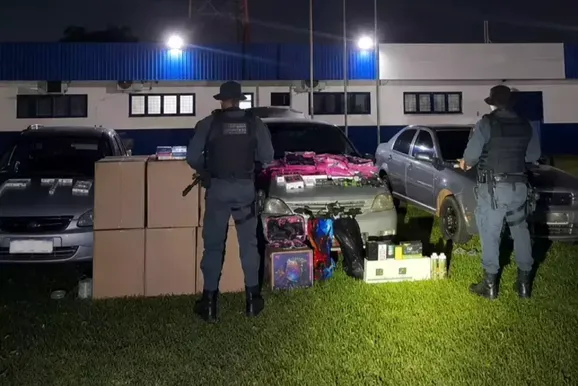 Canetas emagrecedoras e 60 mil cigarros s&atilde;o apreendidos em comboio na MS-162