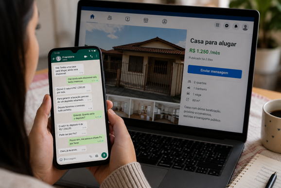 Moradora do bairro Novo Bonfim perde R$ 1.250 em falso aluguel anunciado no Facebook