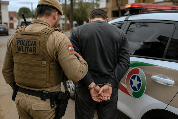 Homem procurado pela Justi&ccedil;a &eacute; localizado pelo T&aacute;tico em Canoinhas