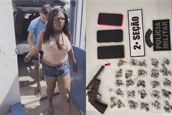 Mulher de 25 anos volta a ser presa por suspeita de tr&aacute;fico de drogas no Olho D'Aguinha
