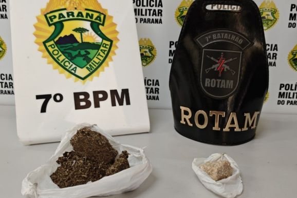 ROTAM prende dois homens com maconha e crack em Cruzeiro do Oeste
