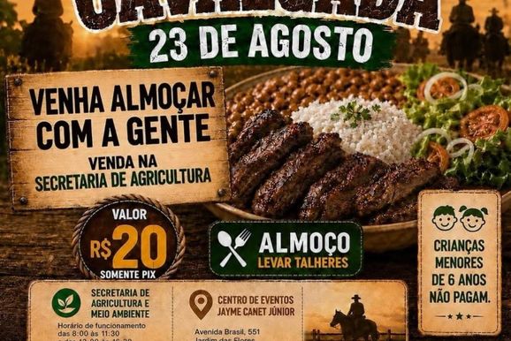 Almo&ccedil;o da 5&ordf; Cavalgada promete reunir fam&iacute;lias em Cruzeiro do Oeste