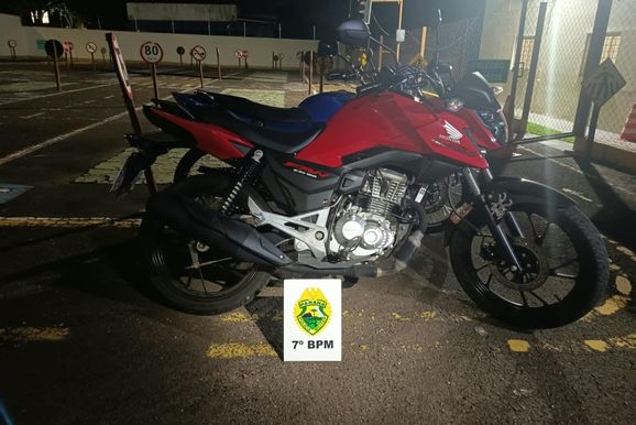 PM aborda motos irregulares e recolhe dois ve&iacute;culos em Cruzeiro do Oeste