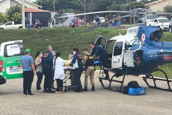 Homem fica ferido ap&oacute;s acidente de trabalho em Santa Isabel do Iva&iacute;