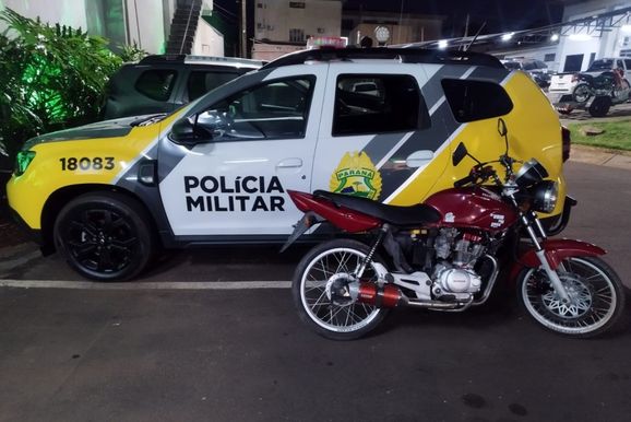 Adolescente &eacute; apreendido com motocicleta furtada em Douradina