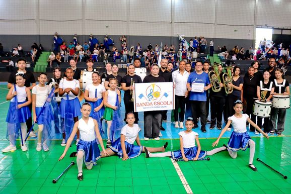 Orquestra e Banda Escola encantam p&uacute;blico no 3&ordm; Festival de Bandas e Fanfarras