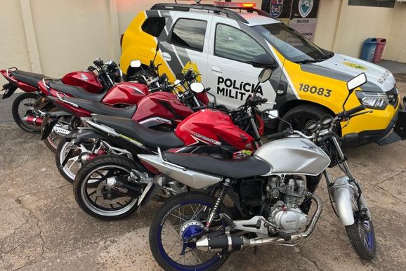 PM fecha o cerco contra motos barulhentas e apreende ve&iacute;culos em Douradina