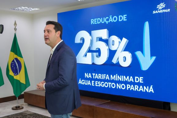 Sanepar ter&aacute; desconto de 25% na tarifa b&aacute;sica a partir de outubro; veja como funciona