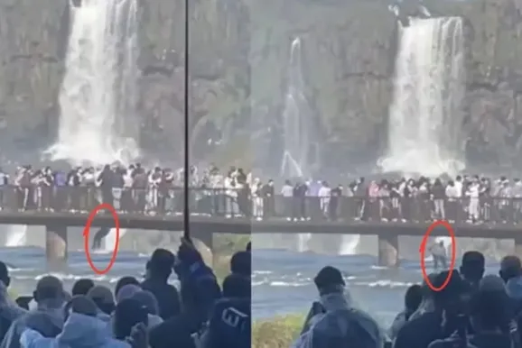 Turista que pulou nas Cataratas para recuperar celular recebeu multa de R$ 7,8 mil