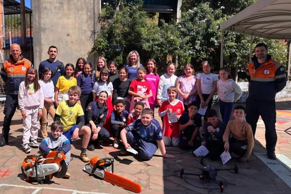 Projeto &ldquo;Gramado Sem Riscos&rdquo; leva preven&ccedil;&atilde;o clim&aacute;tica para alunos da EMEF Padre Anchieta