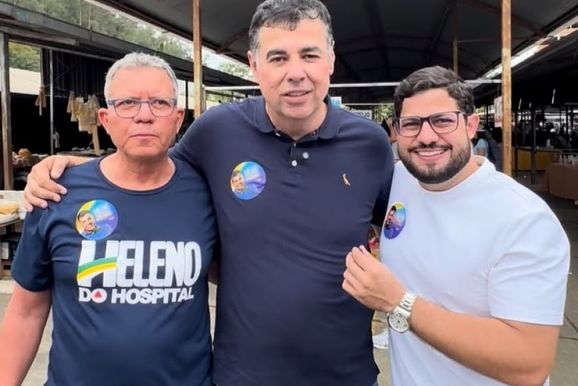  Heleno do Hospital faz caminhada na Feira do Timirim durante agenda em Tim&oacute;teo