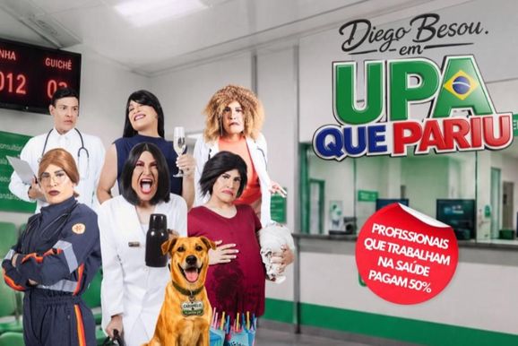 Humorista Diego Besou apresenta o espet&aacute;culo "UPA QUE PARIU" nesta sexta em Ipatinga