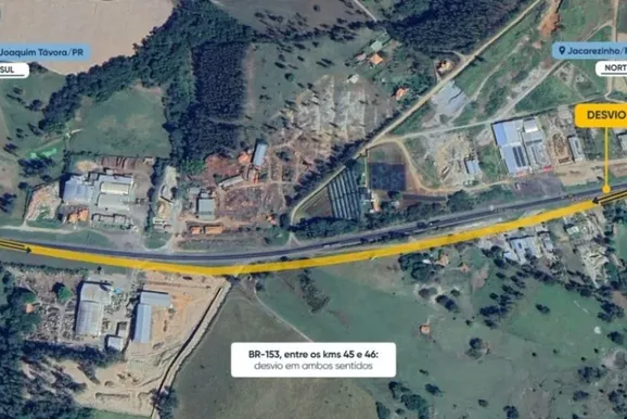 ​Duplica&ccedil;&atilde;o da BR-153 ganha tr&ecirc;s novos desvios em Jacarezinho e Santo Ant&ocirc;nio da Platina
