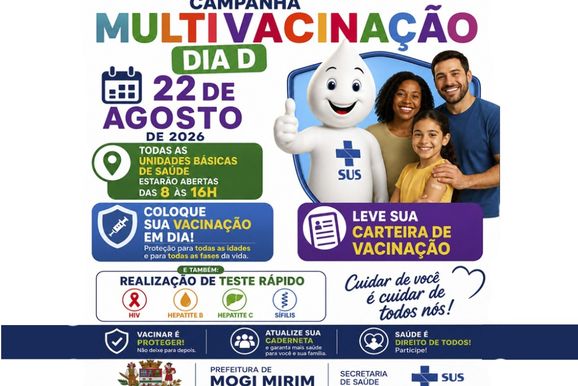 S&aacute;bado acontece o Dia D de Vacina&ccedil;&atilde;o em todas as UBSs