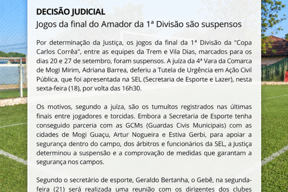 Ap&oacute;s tumultos das torcidas, Justi&ccedil;a suspende finais e faz exig&ecirc;ncias para os jogos