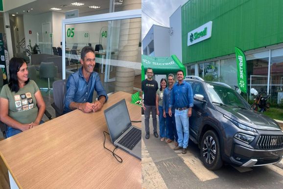 Evento do Sicredi ajuda casal de Nova Resende a realizar sonho e investir na propriedade