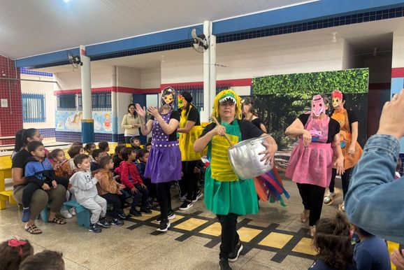 Creche Pr&oacute;-Inf&acirc;ncia de Buritama realiza atividades l&uacute;dicas sobre o folclore brasileiro