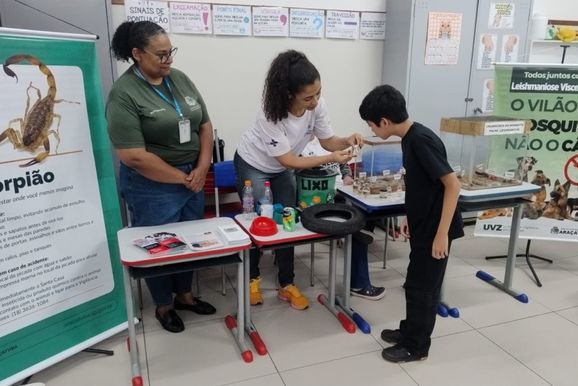 A&ccedil;&atilde;o educativa leva orienta&ccedil;&otilde;es sobre vacina&ccedil;&atilde;o e preven&ccedil;&atilde;o a escola de Ara&ccedil;atuba