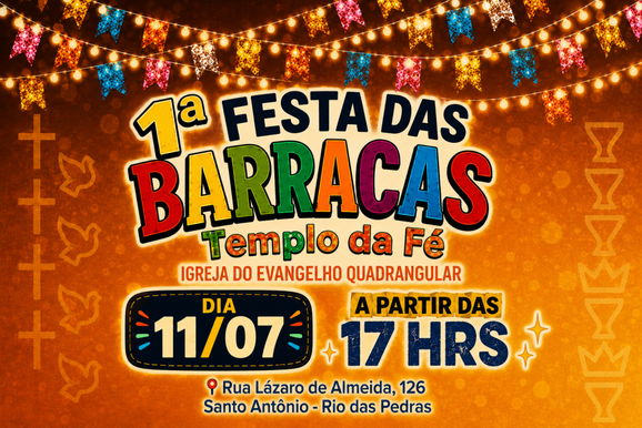 1&ordf; Festa das Barracas ser&aacute; realizada neste s&aacute;bado em Rio das Pedras 