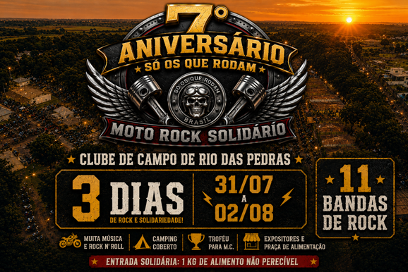 Moto Rock Solid&aacute;rio celebra 7&ordm; anivers&aacute;rio com tr&ecirc;s dias de shows em Rio das Pedras