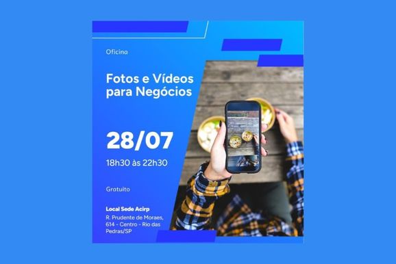 Sebrae Aqui promove oficina gratuita sobre fotos e v&iacute;deos para neg&oacute;cios nesta ter&ccedil;a-feira