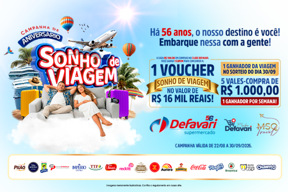 Defavari Supermercado comemora 56 anos com mega campanha e "Carreata da Alegria" 